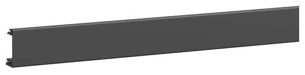 Longue, profilé métallique rectangulaire de couleur gris foncé, probablement utilisé comme renfort structural ou élément décoratif.