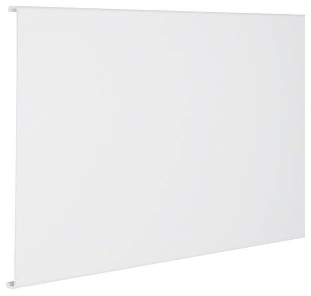 Un panneau simple, rectangulaire, blanc sur un fond blanc.