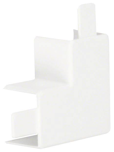 Pince blanche, rectangulaire et plastique, dotée de deux fentes parallèles, adaptée à la fixation de câbles ou à des applications similaires.