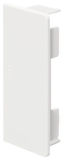Couvercle en plastique blanc sans détails ni inscription visibles, de forme rectangulaire avec des bords arrondis.