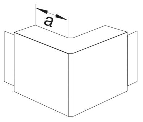 La figure montre un diagramme isométrique d'un angle droit d'une structure avec l'étiquette 'a' marquant la longueur.