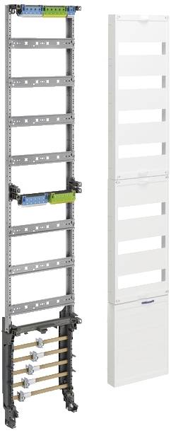 Hager ZH53XS Boîte de distribution Hager ZH53XS universel 1350mm 7RH SAS 5p Klem. PE/N horizontal Colonne d'alimentation
