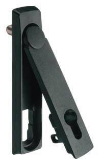 Un support pliable noir en métal, probablement destiné à un appareil électronique. Il présente un design simple et fonctionnel.