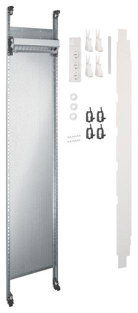 Hager UF51NW Boîtier complet Hager UF51NW multimedia universel 1350mm 1champ ou modules de brassage Champ complet multic