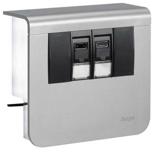 SL20055907D1 Accessoire de plinthe électrique Tehalit Insert pour appareil RJ45 Cat.6 aluminium 1 pc(s)