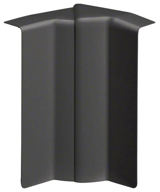 Un profilé en tôle noir, plié en forme de V, présente deux surfaces avec un angle au centre. Idéal pour les applications d'angle.