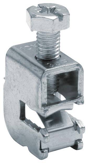 Pince métallique à vis pour la fixation sécurisée de câbles ou de conduites.