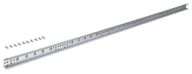 Barrette métallique percée de plusieurs trous, avec douze petites vis à côté.
