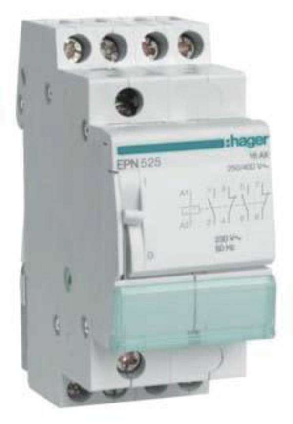 Télérupteur pour profilé Hager EPN525 2 NO (T), 2 NF (R) 230 V/AC, 110 V/DC 16 A   1 pc(s)