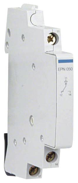 Un module électrique blanc portant l'inscription 'EPN 050' avec un schéma de circuit, et des bornes de connexion sont visibles.