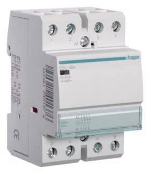 Hager ESC464 Contacteur d'installation  4 NF (R) 6500 W 230 V    Piece 1 pc(s)