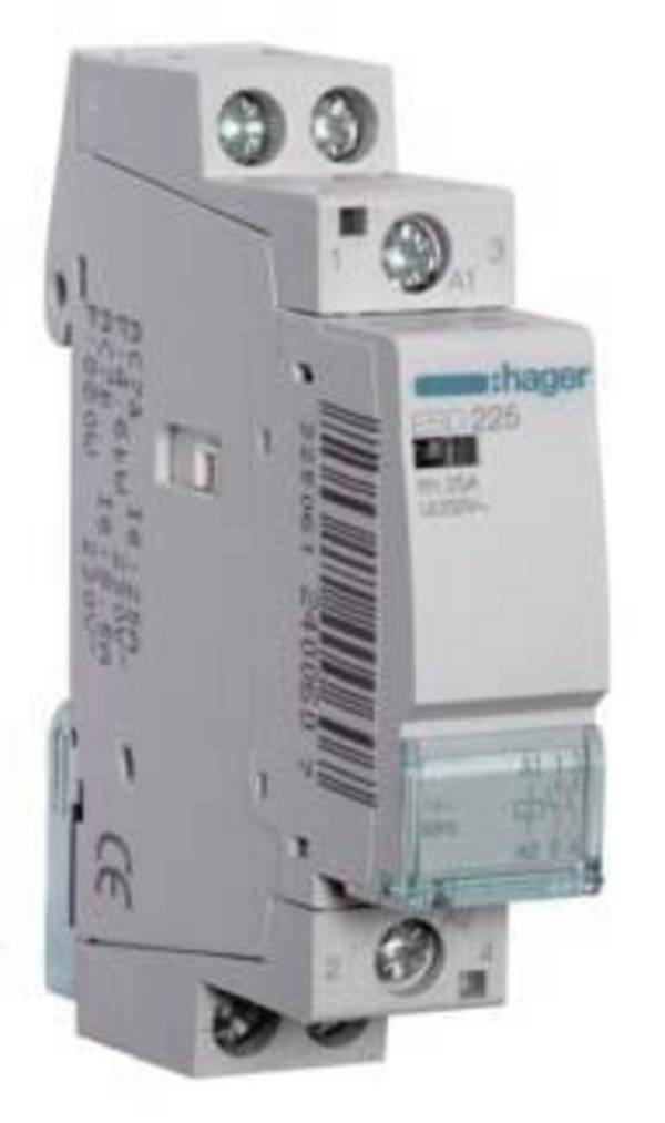 Hager ESD225 Contacteur d'installation  2 NO (T) 1900 W 24 V    Piece 1 pc(s)