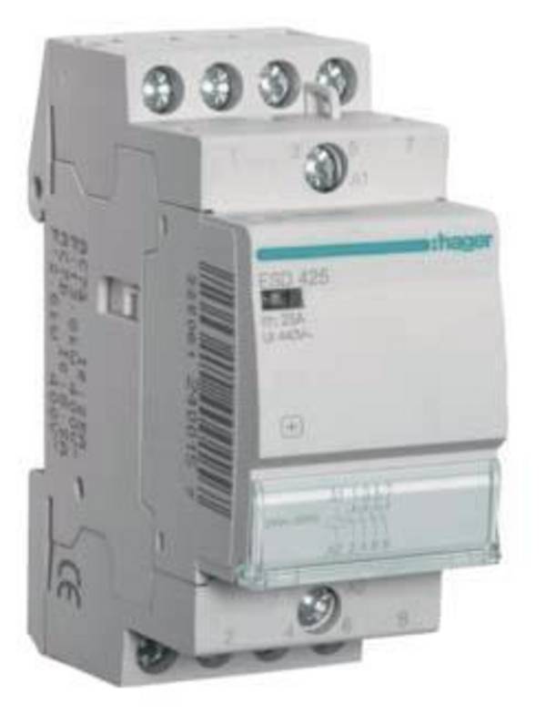 Hager ESD425 Contacteur d'installation  4 NO (T) 1900 W 24 V     1 pc(s)