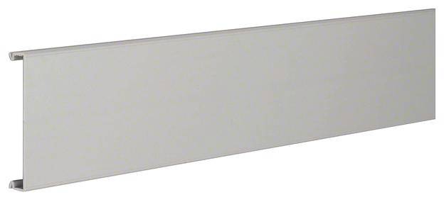 Profil rectangulaire en métal gris, vu de côté, montrant la longueur et la surface plane du profilé pour des constructions.