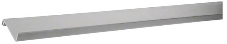 Profilé métallique en forme de V étroit et long, utilisé pour le recouvrement de bords ou le renforcement, de couleur gris métallique.