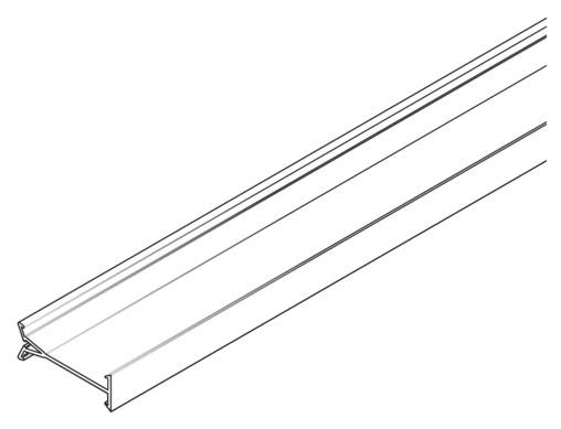 Dessin technique d'un profilé en aluminium à section rectangulaire, utilisé pour des structures de cadre ou des fixations.