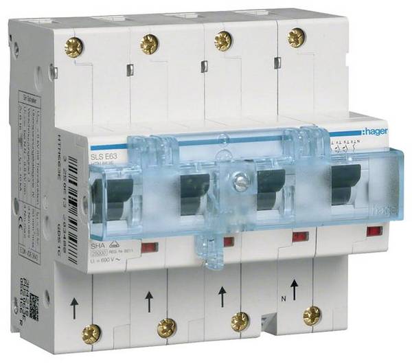 Hager HTN663E HTN663E Disjoncteur de ligne principale 4 pôles 63 A 400 V