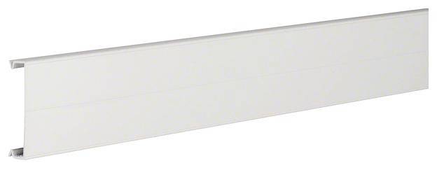 Longue, étroite et blanche, cette plaque, probablement en plastique ou en métal, est adaptée pour une installation au plafond ou au mur en intérieur.