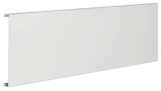 Un panneau rectangulaire et plat de couleur gris clair, probablement en métal ou en plastique, orienté horizontalement.