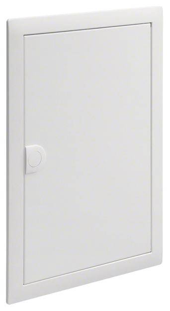 Porte d'accès blanche, rectangulaire, avec une poignée ronde, intégrée dans une surface plane.