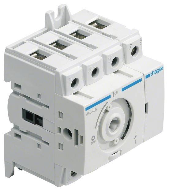 Hager HAB404 HAB404 Interrupteur-sectionneur 4 pôles 40 A 415 V