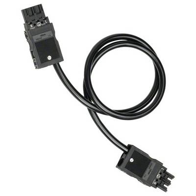 Câble de connexion électrique noir à deux connecteurs aux extrémités, adapté aux applications industrielles.