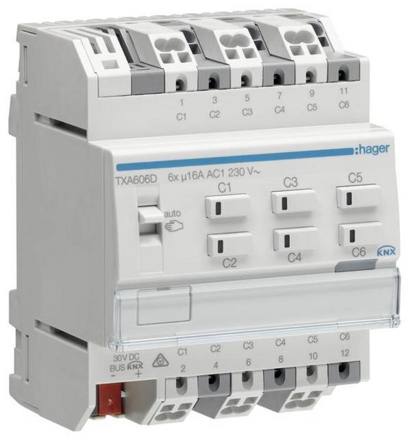 Hager KNX TXA606D Actionneur de store    TXA606D
