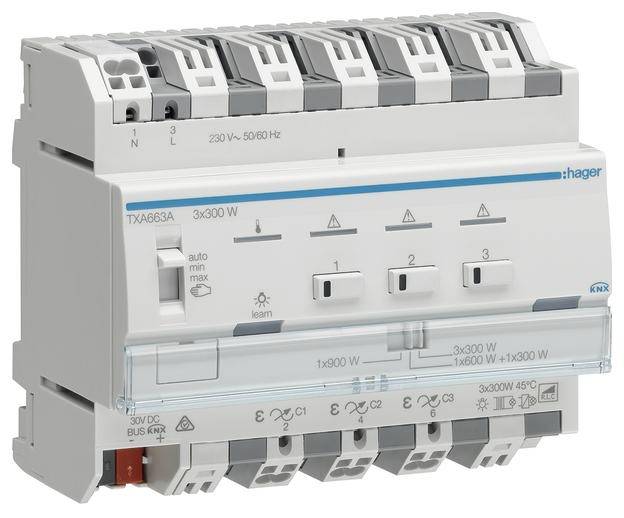 Un dispositif électrique de commutation avec plusieurs interrupteurs et possibilités de connexion, adapté pour la régulation de charge et l'automatisation.