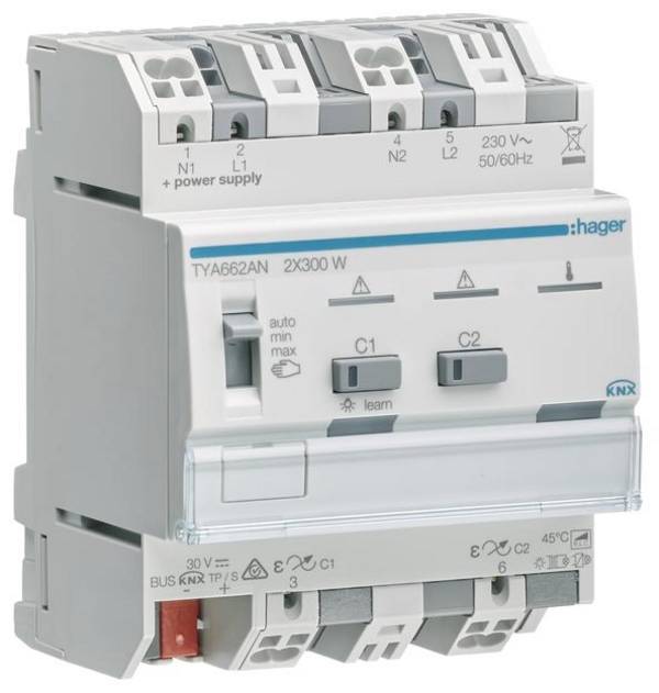 Hager KNX TYA662AN Actionneur de gradation    TYA662AN