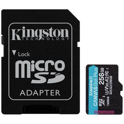 Kingston Canvas Go! Plus Carte SD  256 GB Class 10 UHS-I avec adaptateur SD
