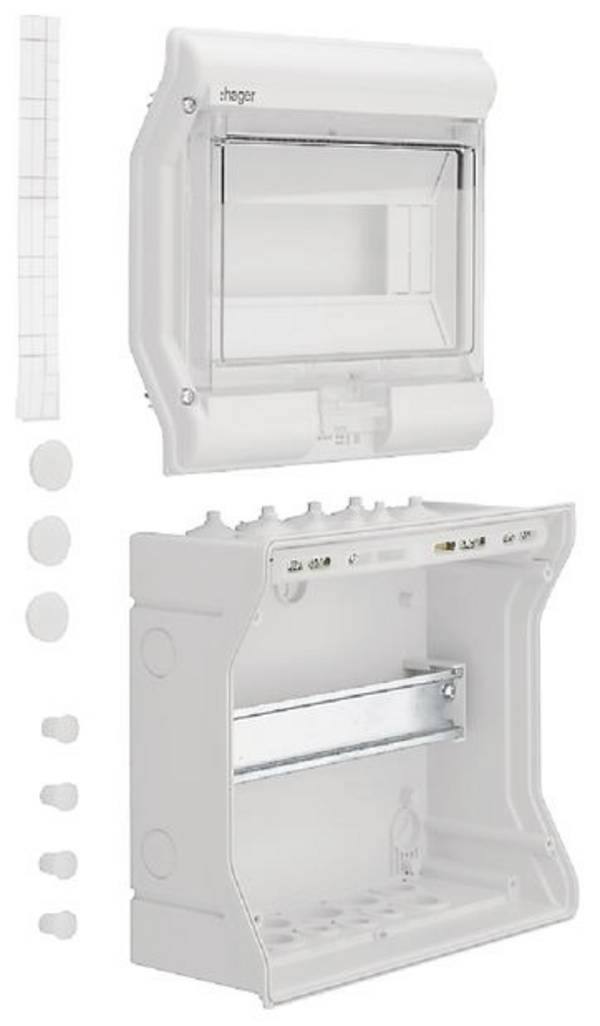 Hager VE110D VE110D Coffret de distribution montage apparent (en saillie) Nbr de rangées = 1 Contenu 1 pc(s)