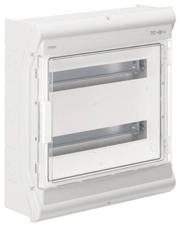 Hager VE218SN VE218SN Coffret de distribution montage apparent (en saillie) Nbr de rangées = 2 Contenu 1 pc(s)