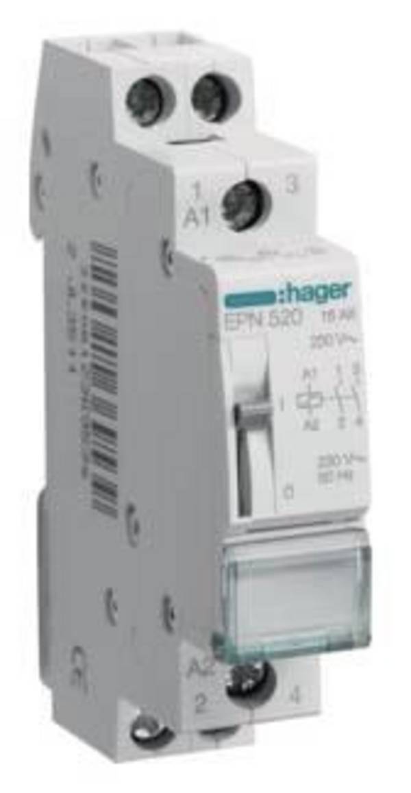 Télérupteur pour profilé Hager Hilfsschalter 2 NO (T) 230 V/AC, 110 V/DC 16 A 1 pc(s)
