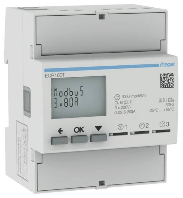 Hager ECR180T ECR180T Compteur d'énergie monophasé  numérique    1 pc(s)
