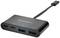 Hub USB externe avec deux ports USB-C et deux ports USB-A, connecté via un câble intégré.