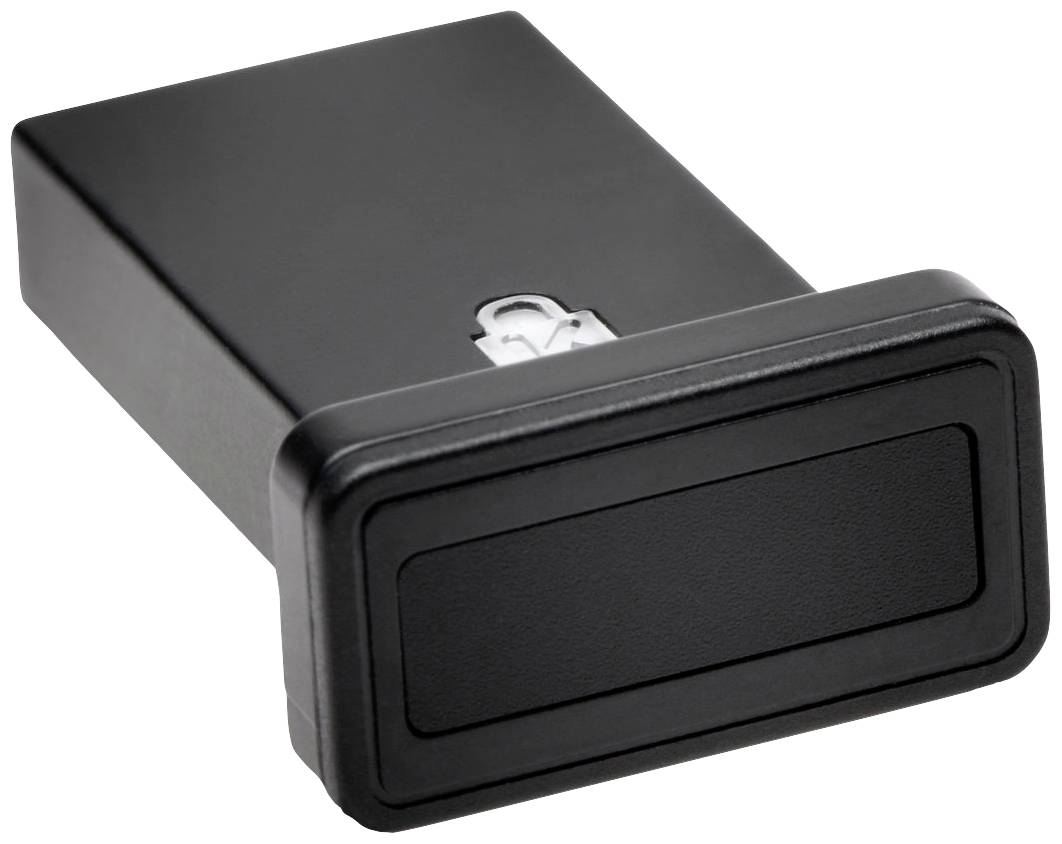 Un appareil électronique noir rectangulaire, probablement un scanner OBD, avec une partie de connexion visible.