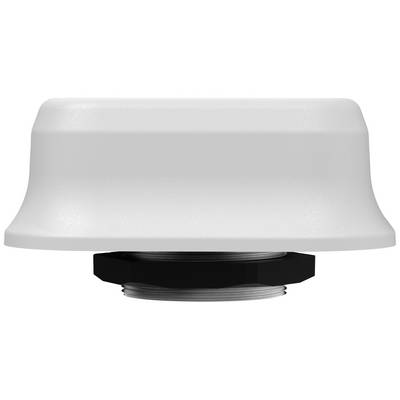 Un capteur d'air en céramique blanche avec base noire, typiquement utilisé pour mesurer la qualité de l'air intérieur.