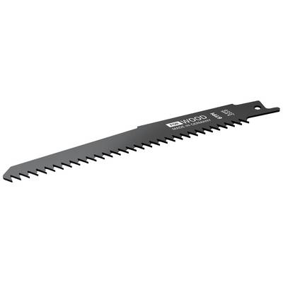 Lame de scie pour bois, noire, avec l'inscription 'FOR WOOD, MADE IN GERMANY'.