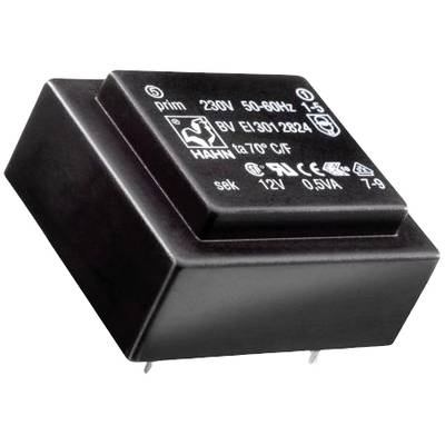 Hahn BV EI 301 3020 Transformateur pour circuits imprimés 1 x 230 V 1 x 21 V 0.5 VA  