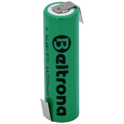 Pile AA verte de marque 'Beltron', capacité 2200 mAh.