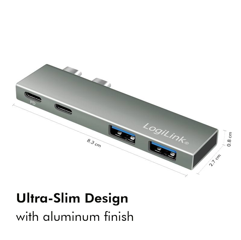 LogiLink Station d'accueil USB-C® UA0399 Convient pour les marques: Apple alimentation USB-C®-6