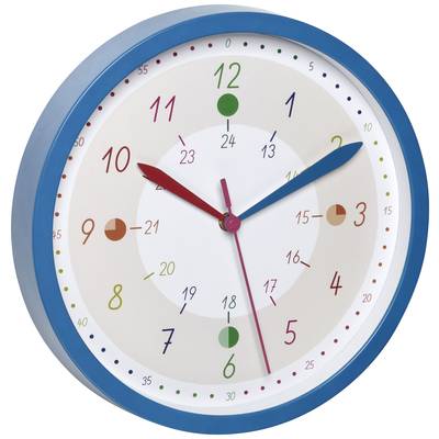 Horloge murale TFA Dostmann 60.3058.06.90 à quartz 308 mm x 44 mm  bleu 