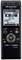 Dictaphone numérique avec écran affichant le temps d'enregistrement, le niveau de batterie et les options d'enregistrement. Touches pour démarrer et arrêter l'enregistrement.