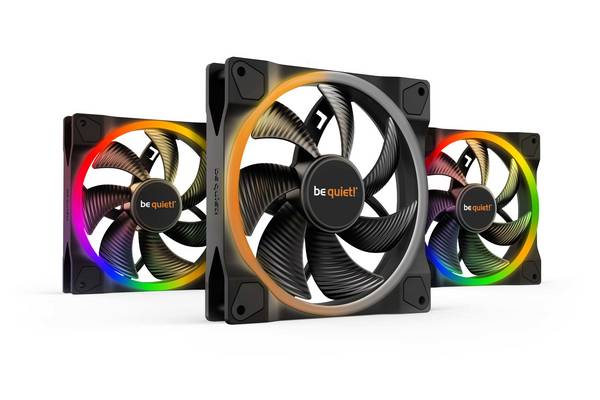 BeQuiet Light Wings Ventilateur pour PC noir  avec éclairage LED