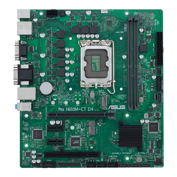 Asus PRO H610M-C D4-CSM Carte mère Socket (PC) Intel® 1700 Facteur de forme (détails) Micro-ATX Chipset de la carte mère Intel® H610