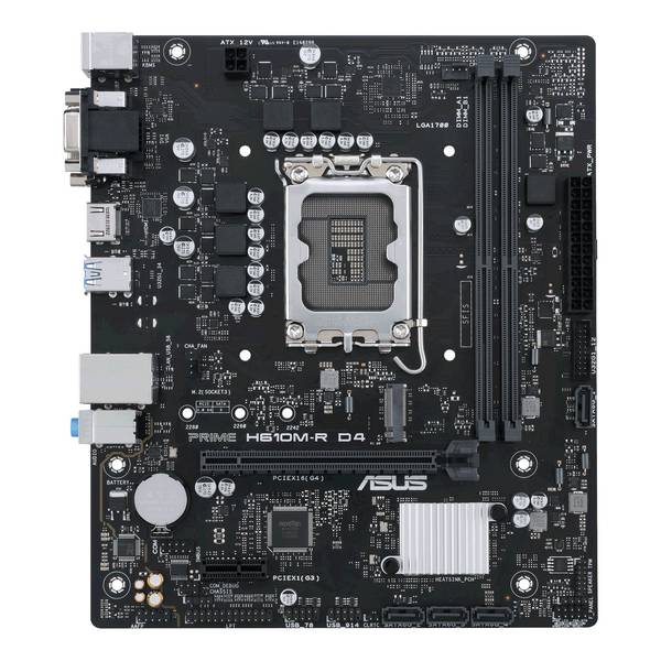 Asus PRIME H610M-R D4 Carte mère Socket (PC) Intel® 1700 Facteur de forme (détails) Micro-ATX Chipset de la carte mère Intel® H610