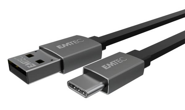 Emtec Câble USB  USB 3.2 Gen2 USB-A mâle, USB-C® mâle 1.20 m noir  ECCHAT700TCU3