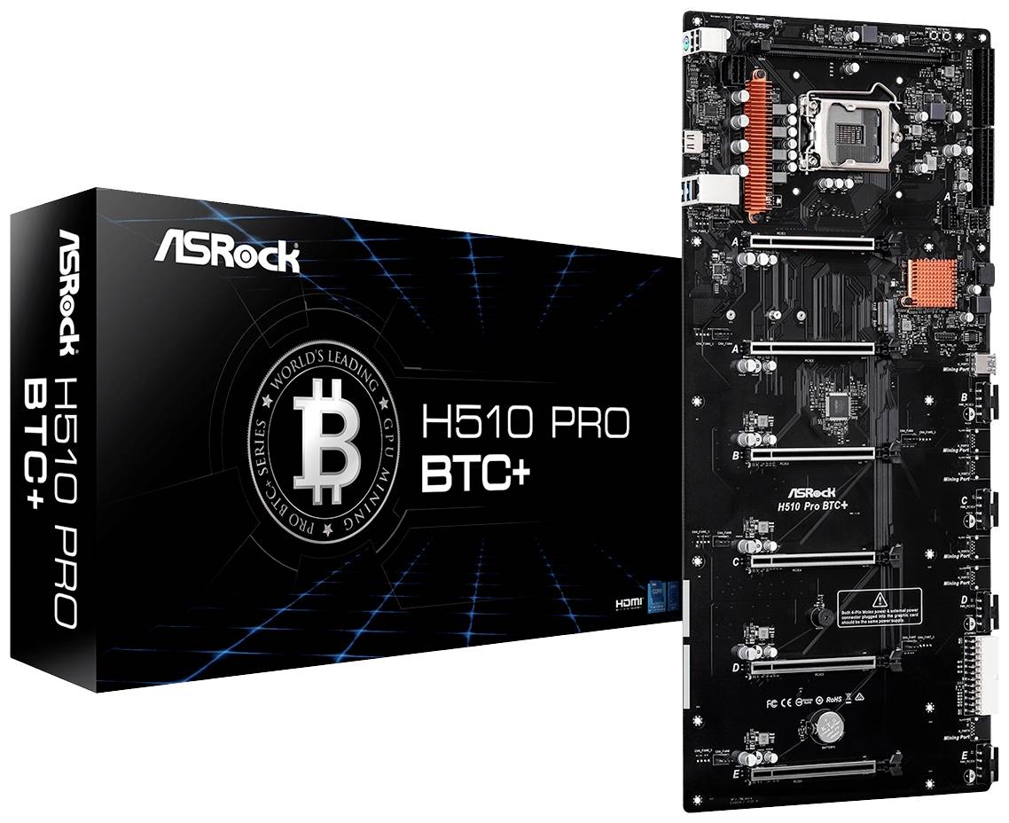 Asrock H510 Pro BTC+, Intel, LGA 1200 (Socket H5), Intel® Core™ i3, Intel® Core™ i5, Intel® Core™ i7, Intel® Core™ i9, D-0