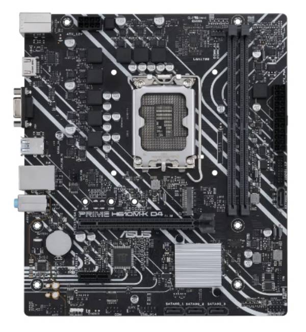 Asustek Computer PRIME H610M-K D4 Carte mère Socket (PC) Intel® 1700 Facteur de forme (détails) Micro-ATX Chipset de la carte mère Intel® H610