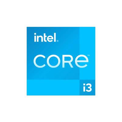 Logo bleu avec le texte blanc 'intel CORE i3'. Symbole de marque pour un processeur Intel.